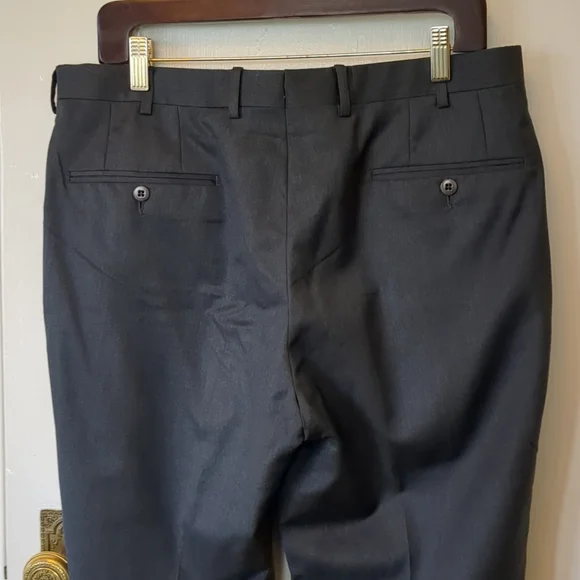 Ermenegildo Zegna Wool Dress Pants 34X28.5 Dark Gray 50 Regular Straight Leg - Picture 8 of 16